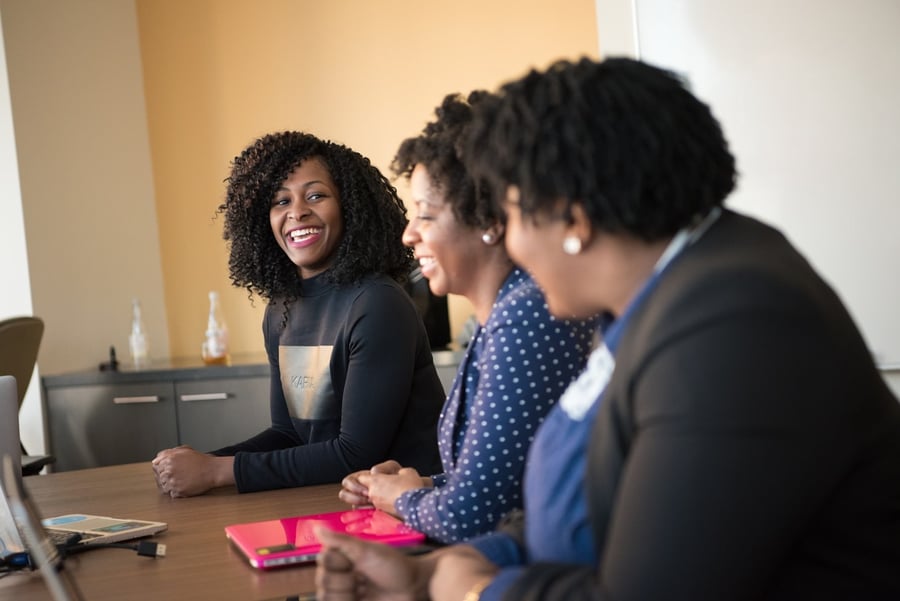 Professionals sitting in a meeting